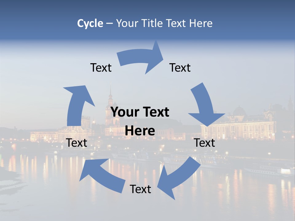 Blue Panoramic Landscape PowerPoint Template