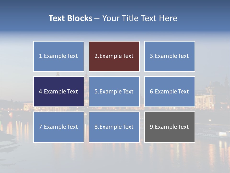 Blue Panoramic Landscape PowerPoint Template