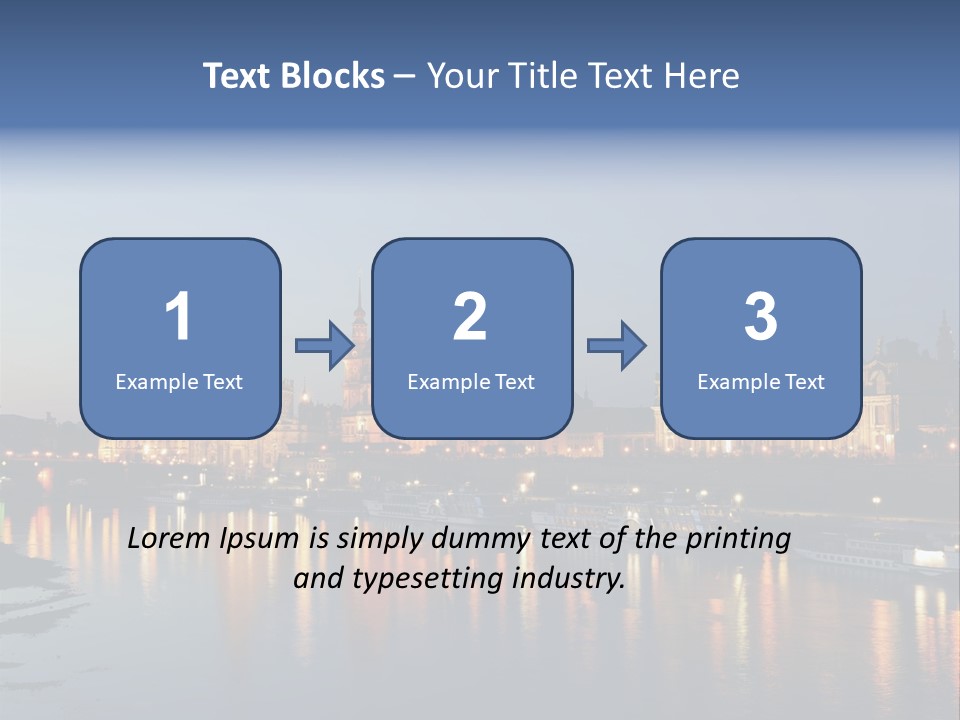 Blue Panoramic Landscape PowerPoint Template
