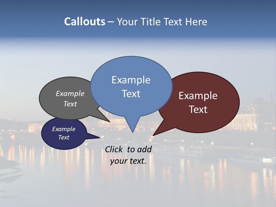 Blue Panoramic Landscape PowerPoint Template