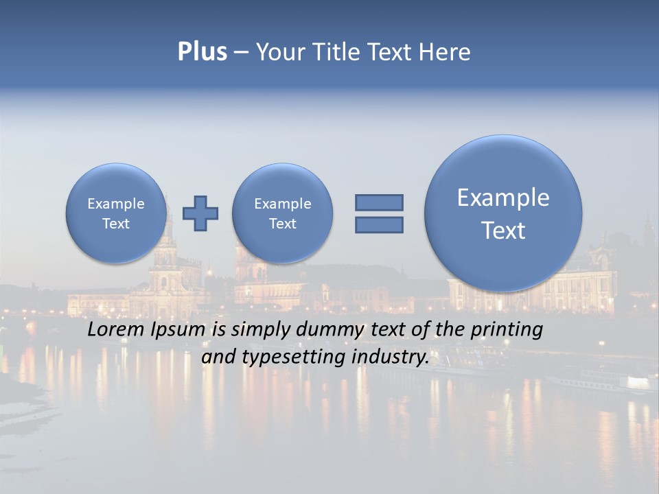 Blue Panoramic Landscape PowerPoint Template