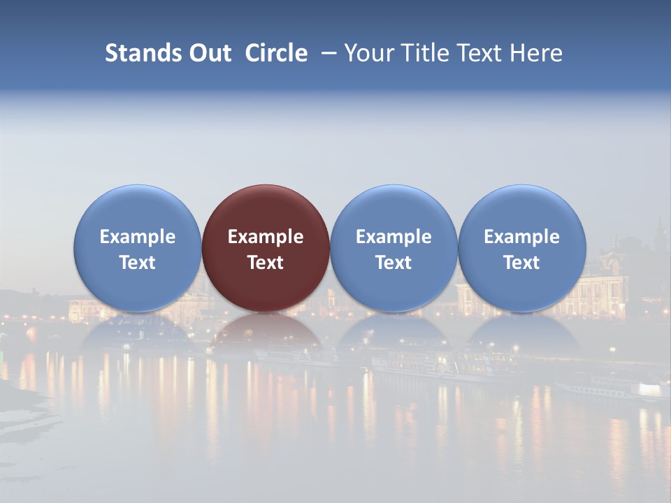 Blue Panoramic Landscape PowerPoint Template