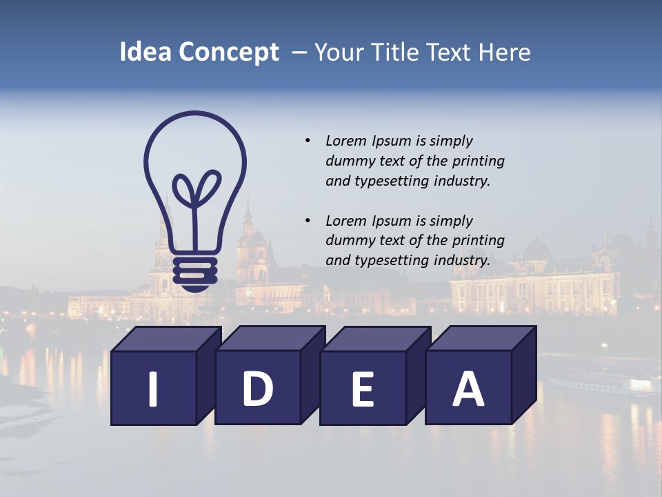 Blue Panoramic Landscape PowerPoint Template