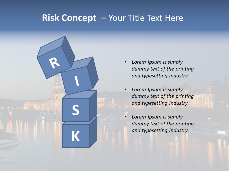 Blue Panoramic Landscape PowerPoint Template