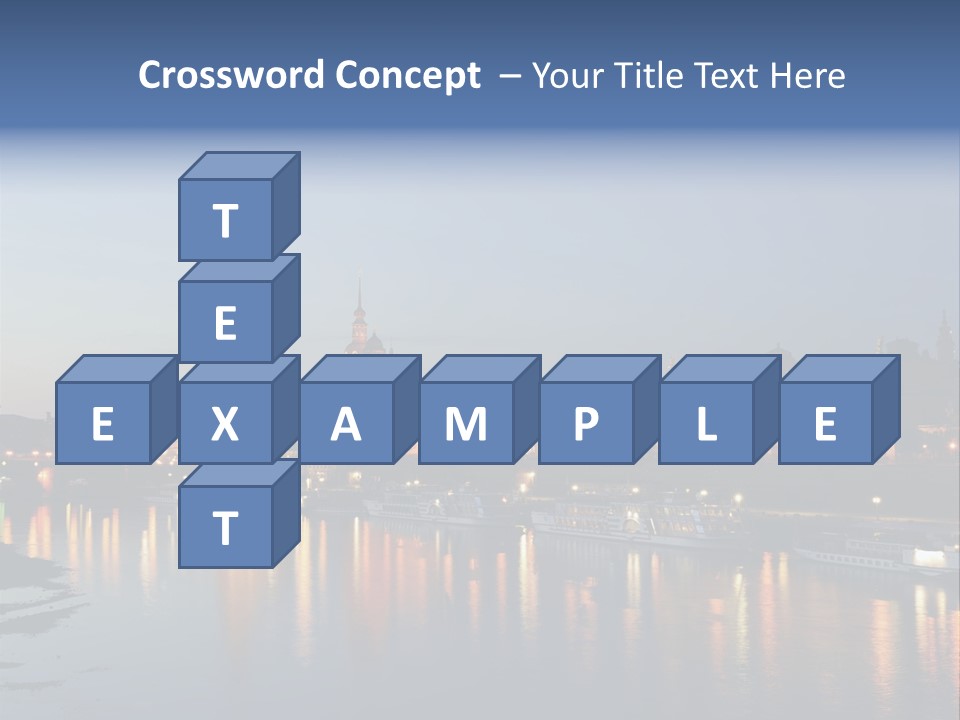 Blue Panoramic Landscape PowerPoint Template
