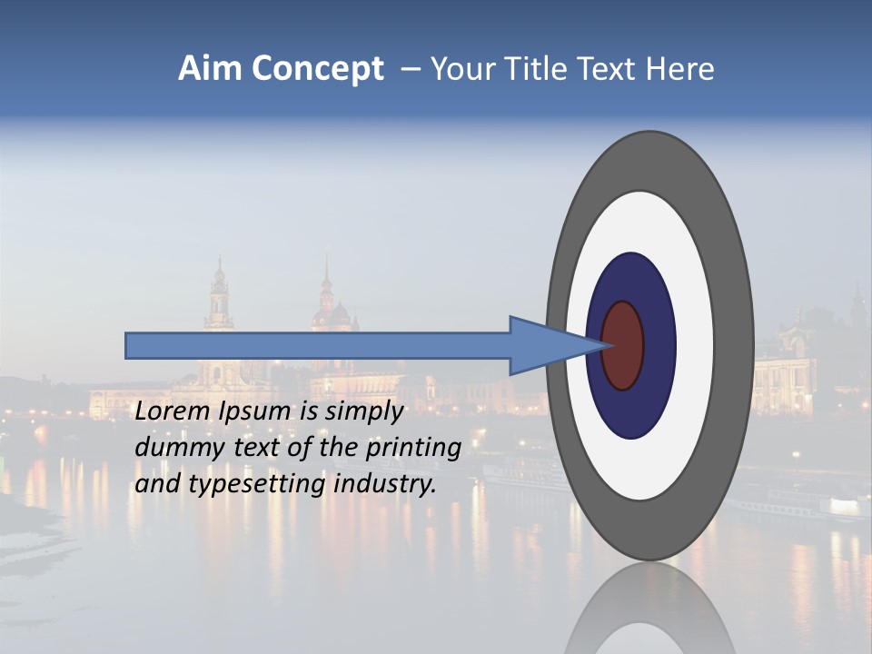 Blue Panoramic Landscape PowerPoint Template