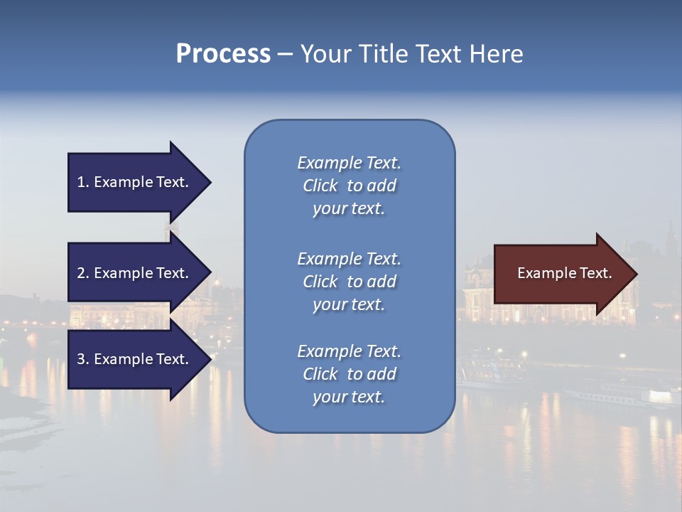 Blue Panoramic Landscape PowerPoint Template