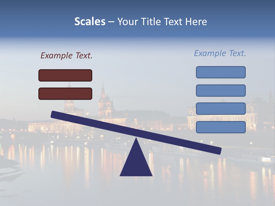 Blue Panoramic Landscape PowerPoint Template