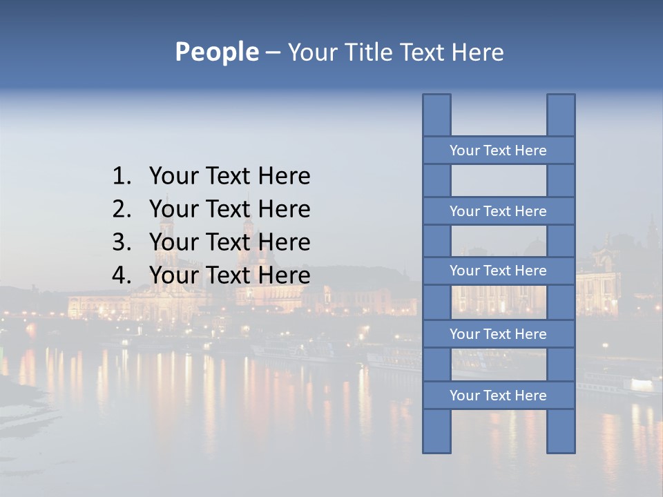 Blue Panoramic Landscape PowerPoint Template