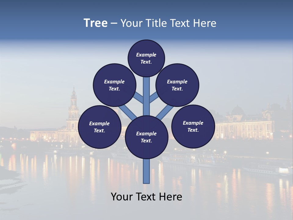 Blue Panoramic Landscape PowerPoint Template