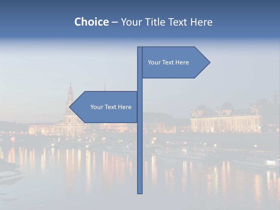 Blue Panoramic Landscape PowerPoint Template