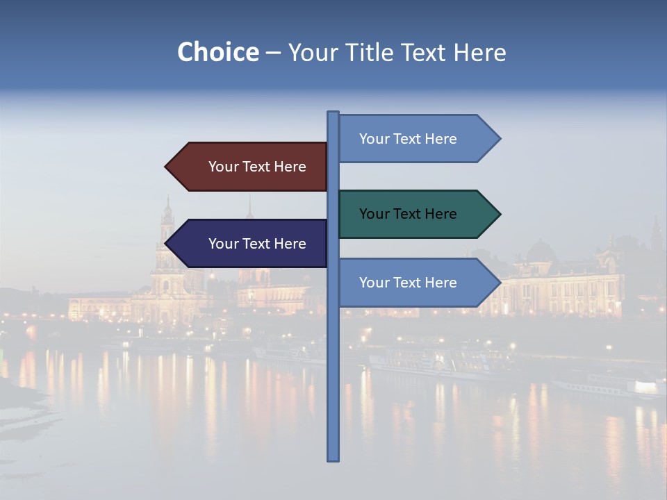 Blue Panoramic Landscape PowerPoint Template