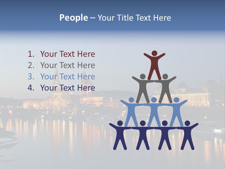 Blue Panoramic Landscape PowerPoint Template
