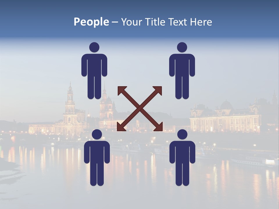 Blue Panoramic Landscape PowerPoint Template
