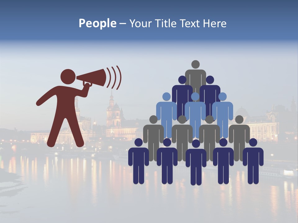 Blue Panoramic Landscape PowerPoint Template