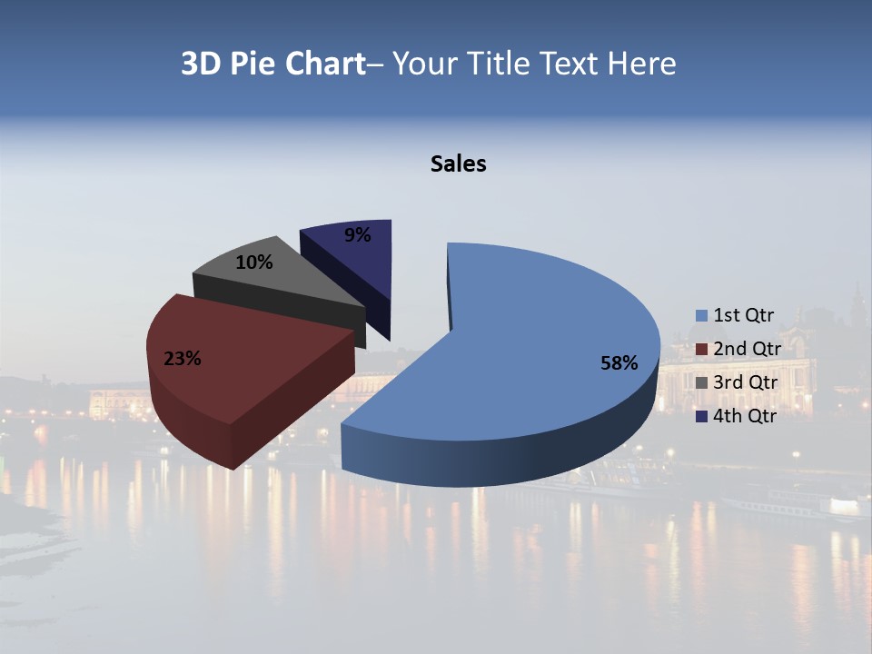 Blue Panoramic Landscape PowerPoint Template
