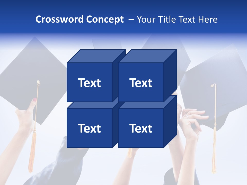 Content Bachelors Mortarboard PowerPoint Template