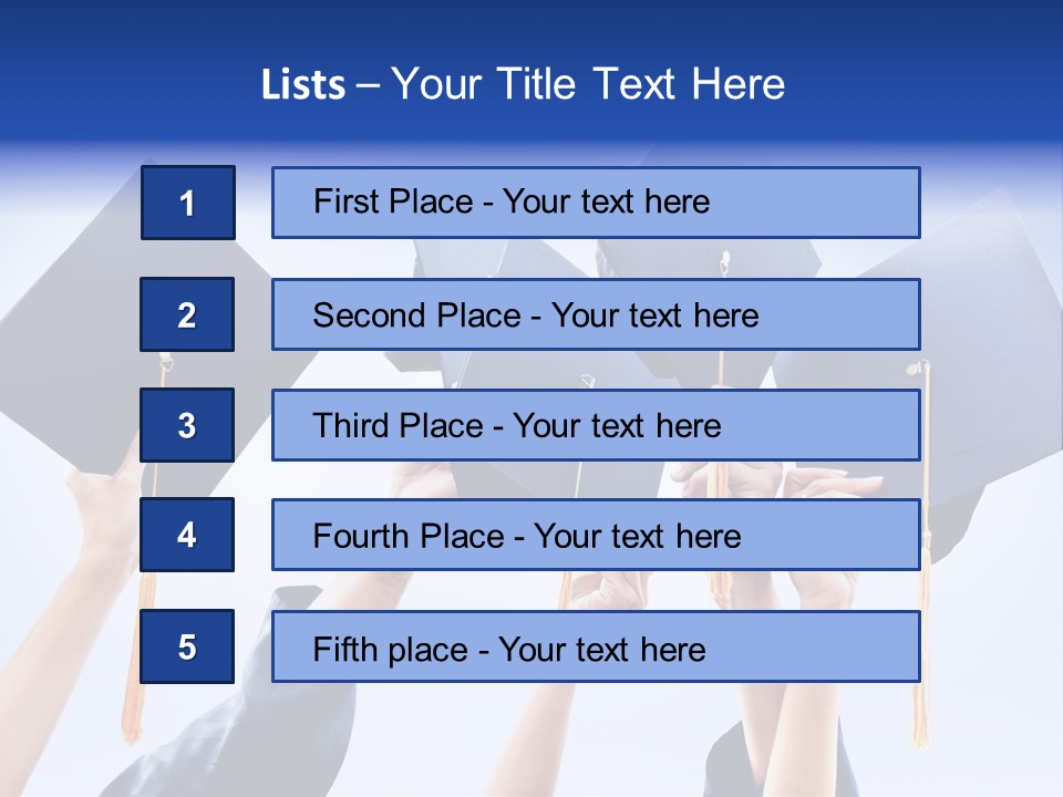 Content Bachelors Mortarboard PowerPoint Template