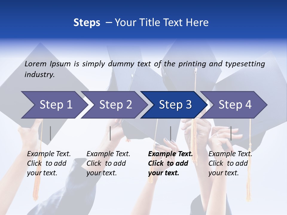 Content Bachelors Mortarboard PowerPoint Template