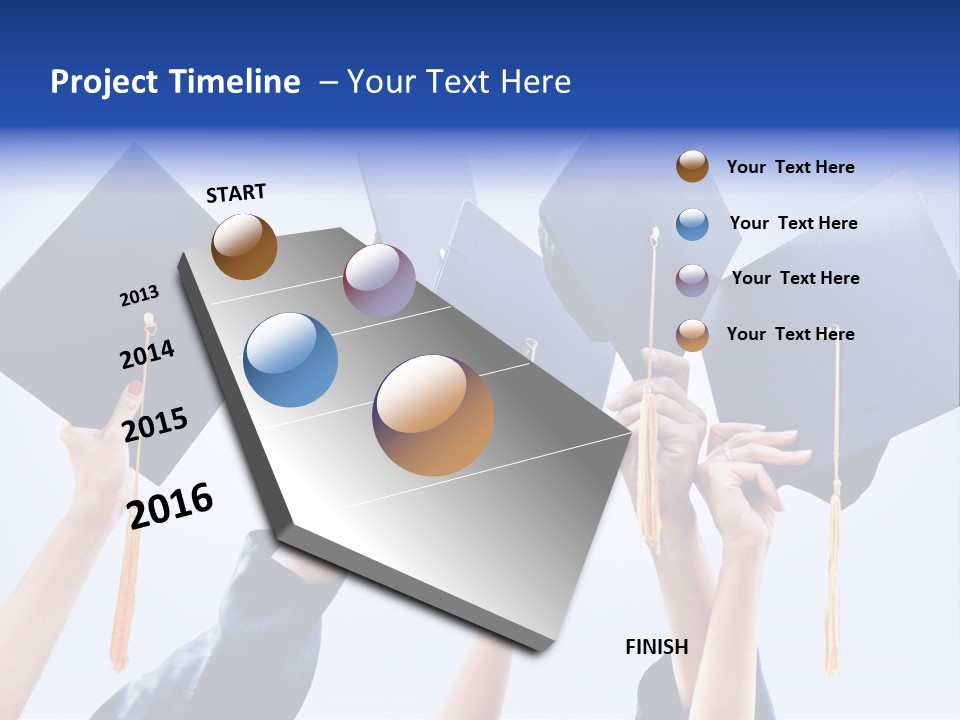 Content Bachelors Mortarboard PowerPoint Template