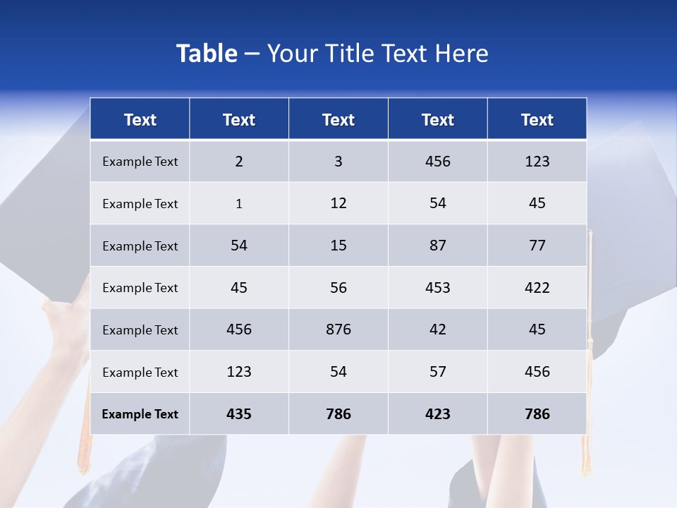 Content Bachelors Mortarboard PowerPoint Template