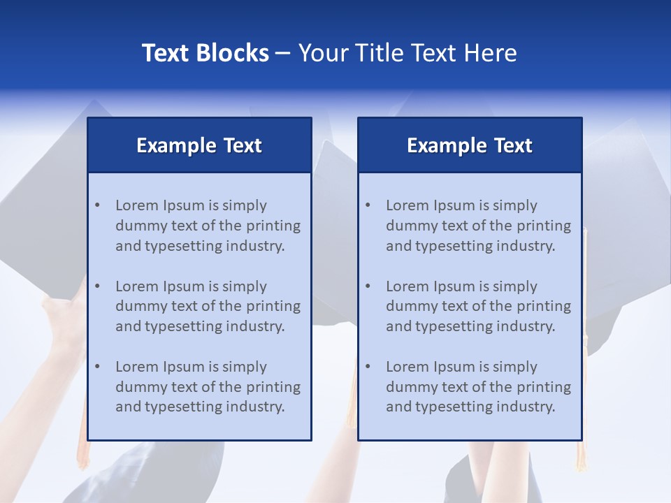 Content Bachelors Mortarboard PowerPoint Template
