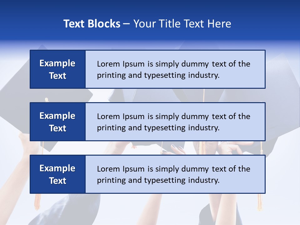 Content Bachelors Mortarboard PowerPoint Template