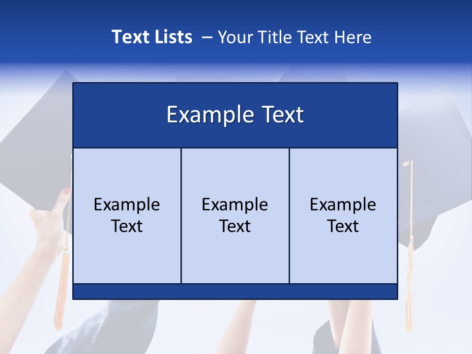 Content Bachelors Mortarboard PowerPoint Template