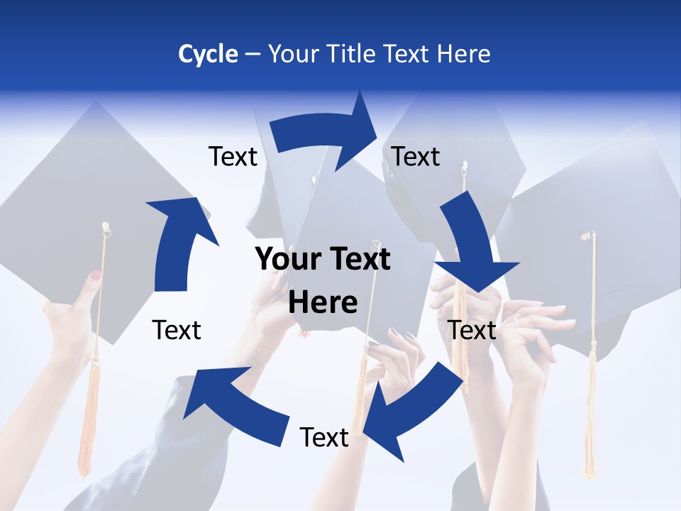 Content Bachelors Mortarboard PowerPoint Template