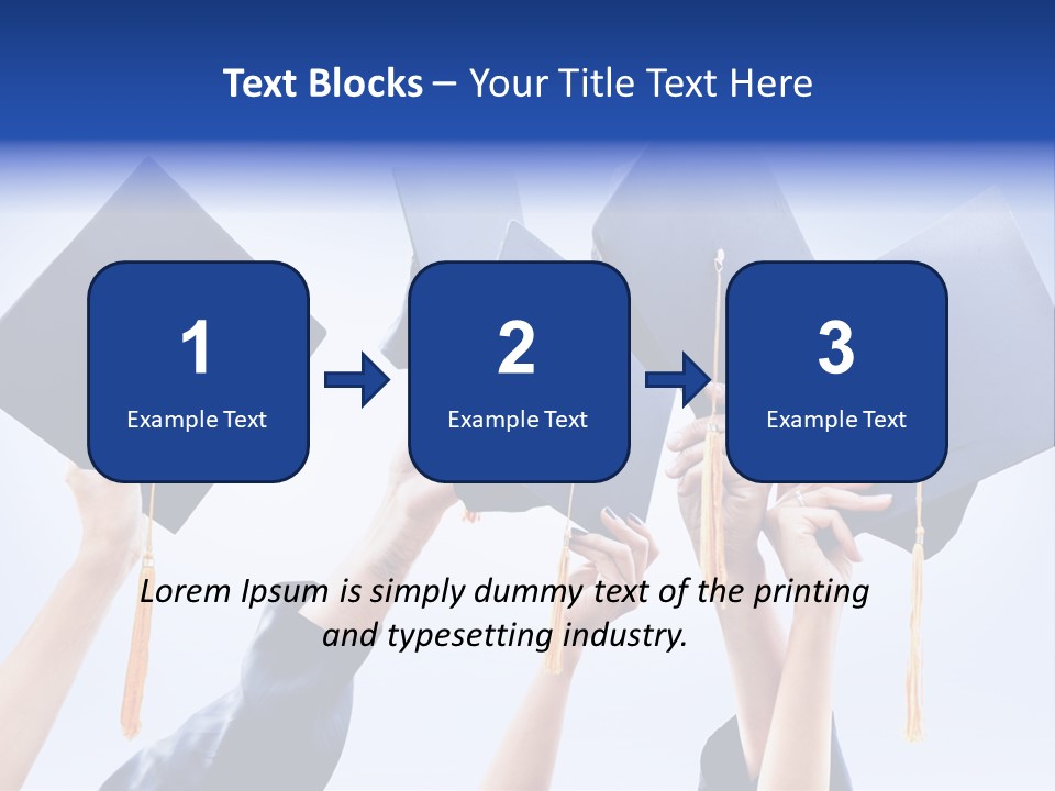 Content Bachelors Mortarboard PowerPoint Template