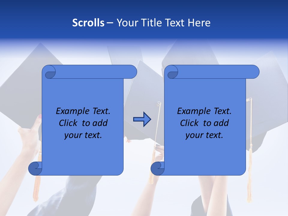 Content Bachelors Mortarboard PowerPoint Template