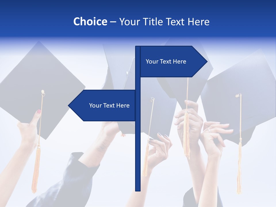 Content Bachelors Mortarboard PowerPoint Template