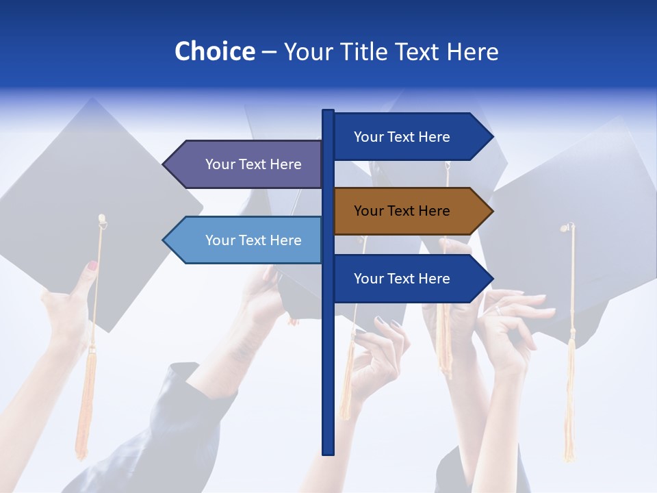 Content Bachelors Mortarboard PowerPoint Template