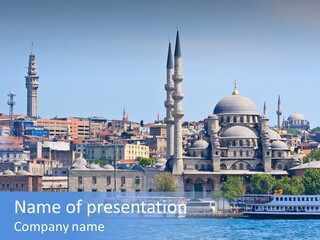 Ottoman Roof Urban PowerPoint Template