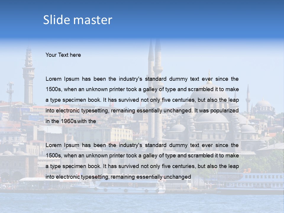 Ottoman Roof Urban PowerPoint Template