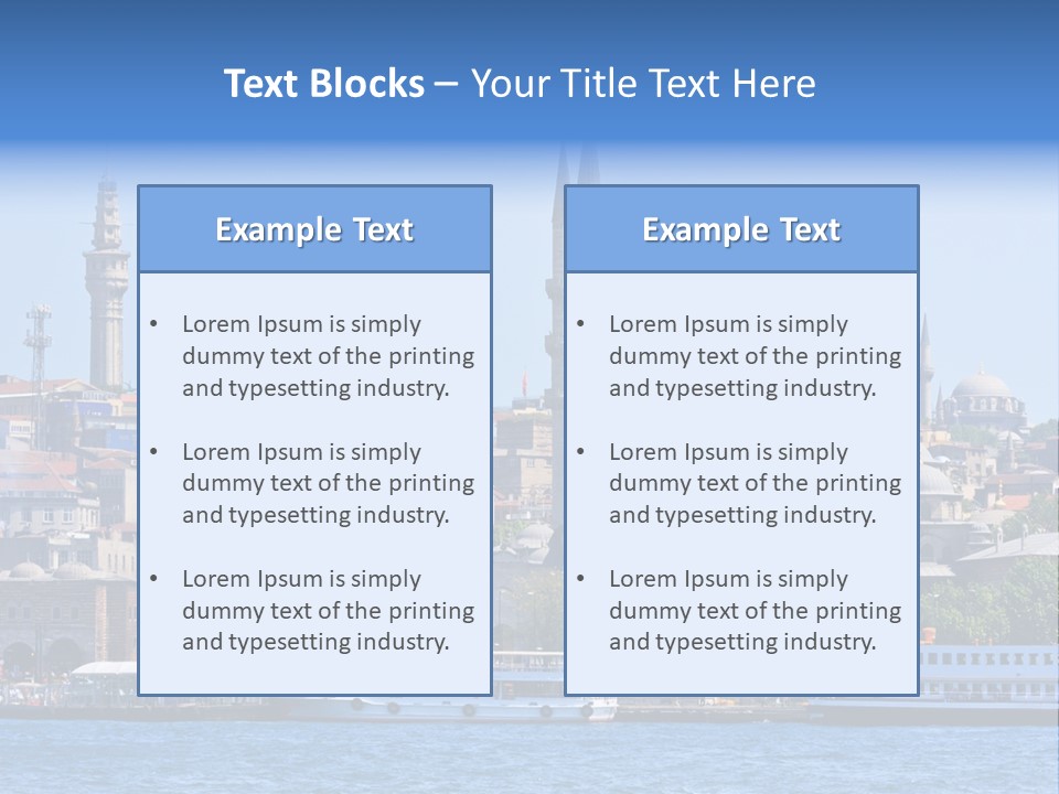 Ottoman Roof Urban PowerPoint Template