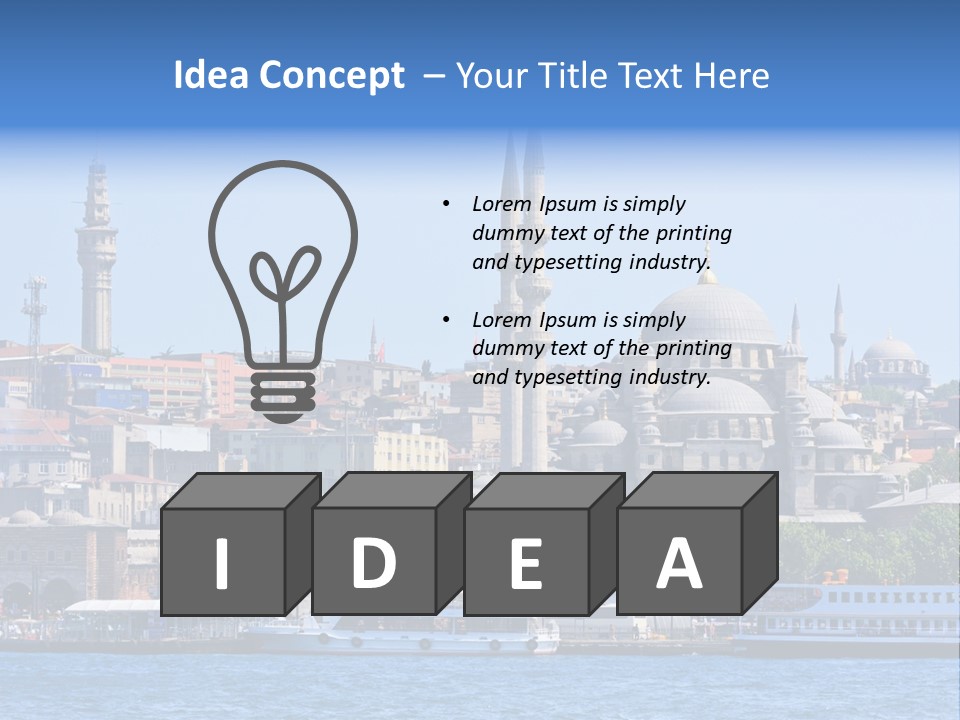 Ottoman Roof Urban PowerPoint Template