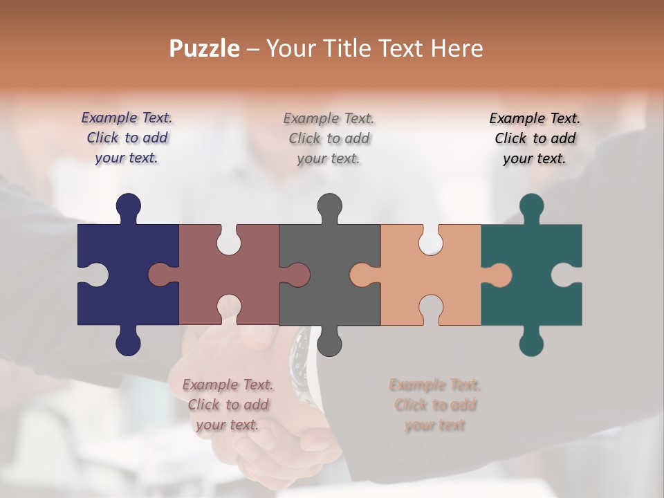 Suit Shaking Businessman PowerPoint Template