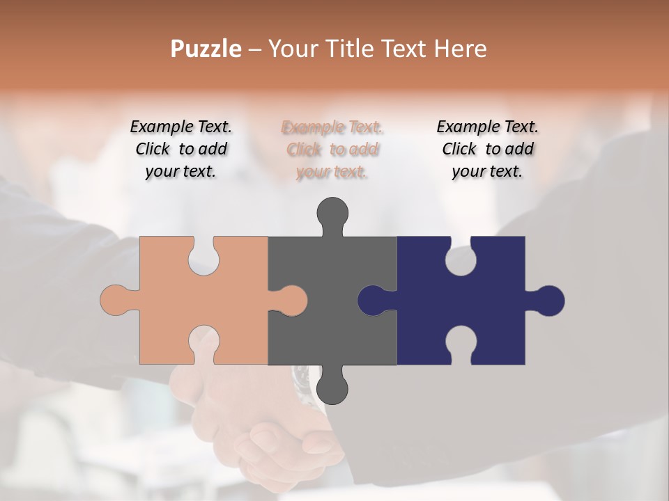 Suit Shaking Businessman PowerPoint Template