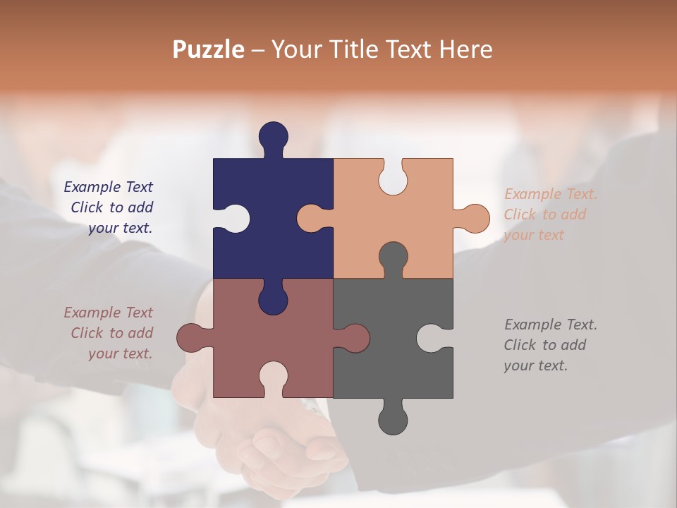 Suit Shaking Businessman PowerPoint Template