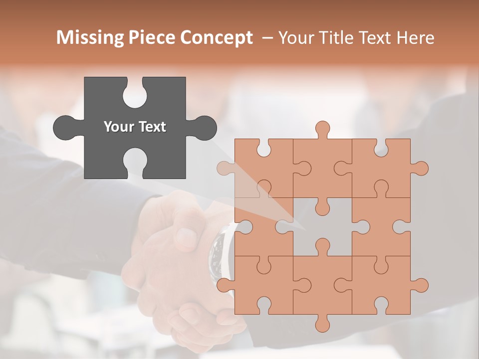 Suit Shaking Businessman PowerPoint Template