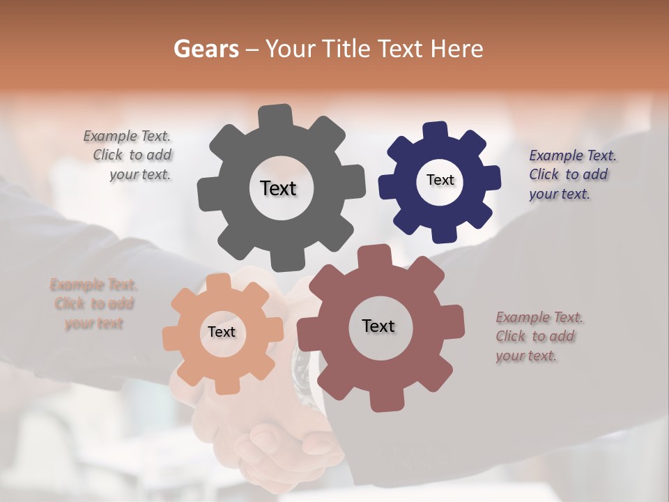 Suit Shaking Businessman PowerPoint Template