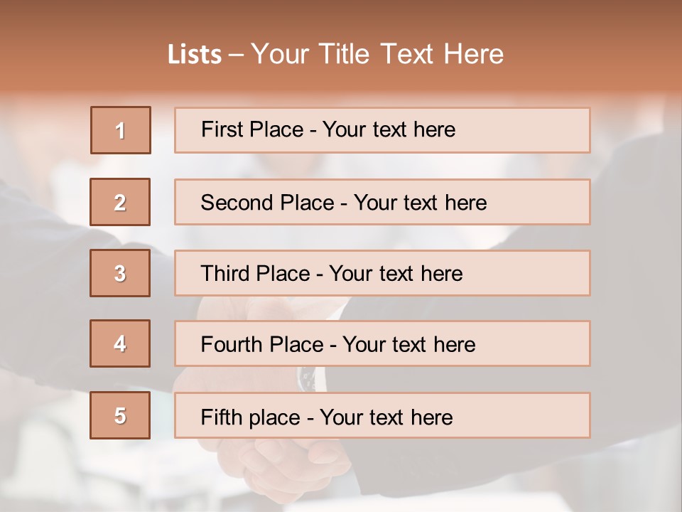 Suit Shaking Businessman PowerPoint Template