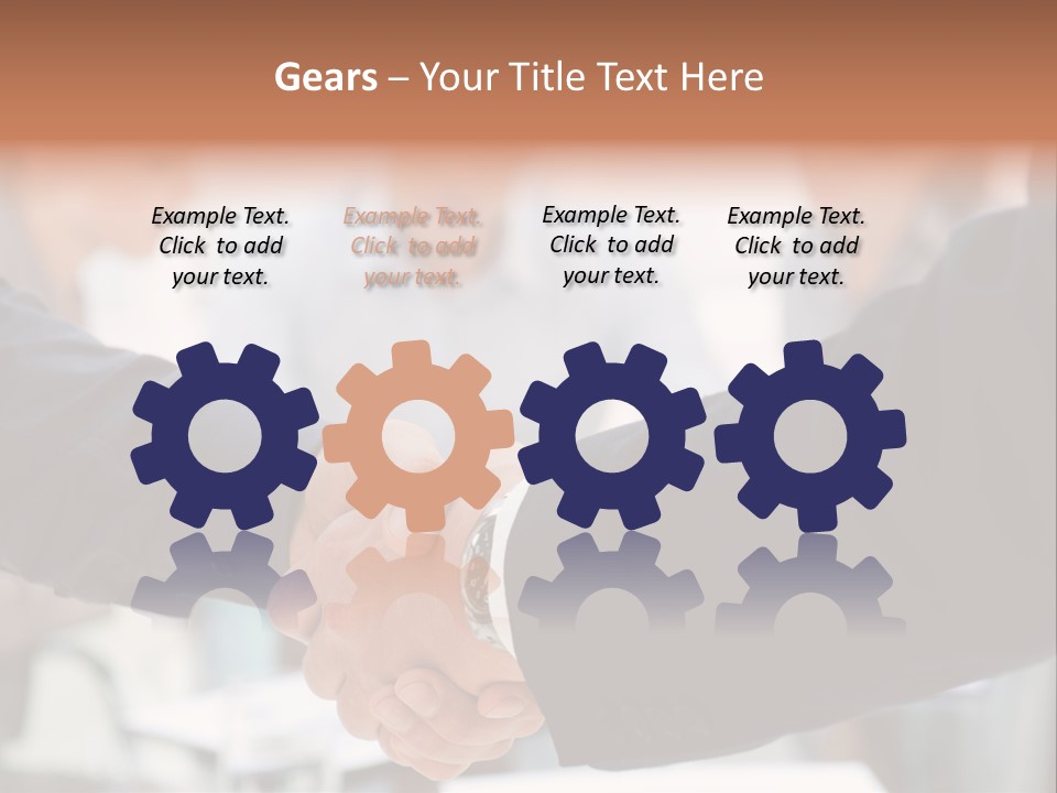 Suit Shaking Businessman PowerPoint Template