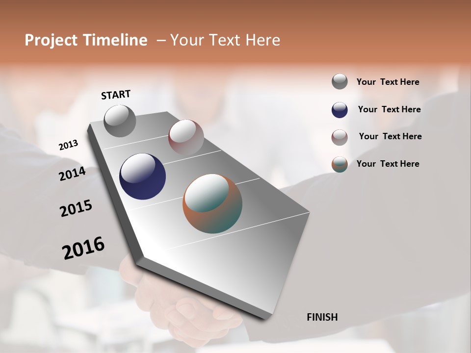 Suit Shaking Businessman PowerPoint Template