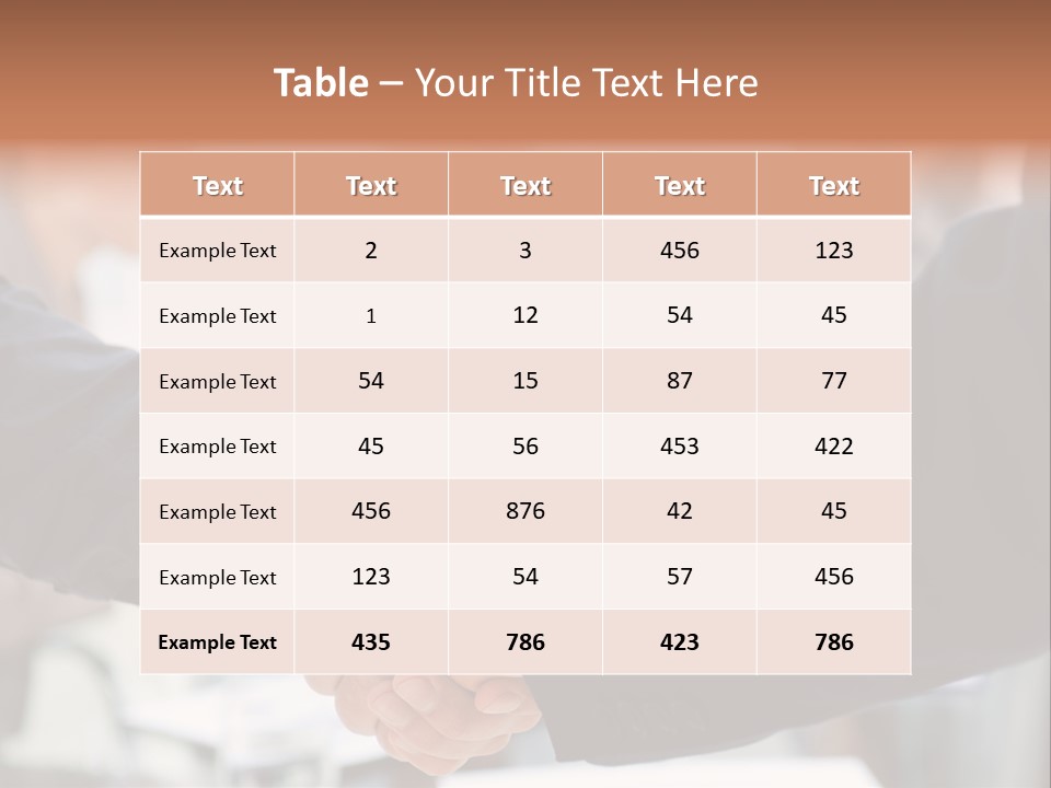 Suit Shaking Businessman PowerPoint Template