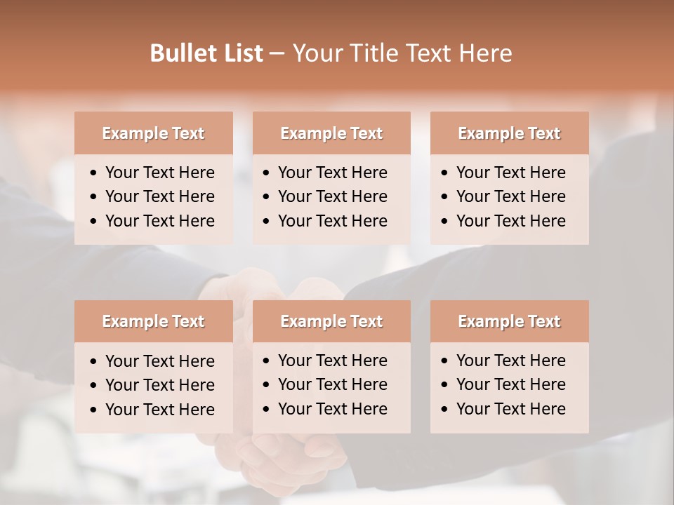 Suit Shaking Businessman PowerPoint Template