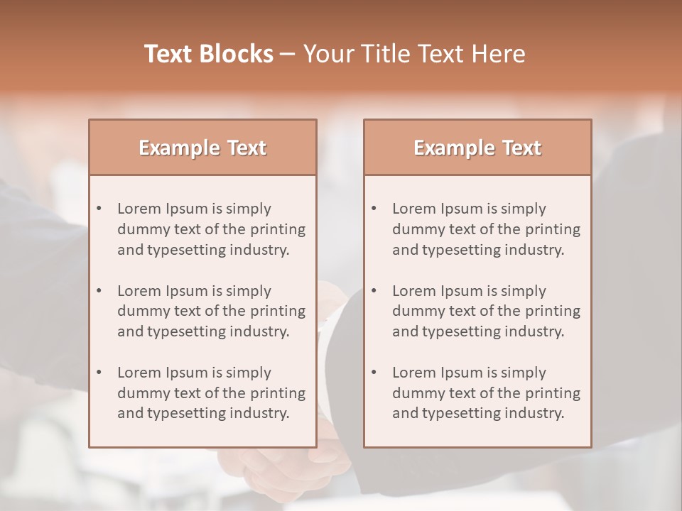 Suit Shaking Businessman PowerPoint Template