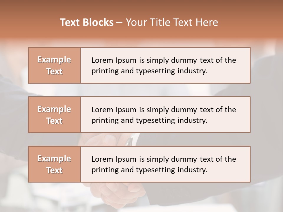 Suit Shaking Businessman PowerPoint Template