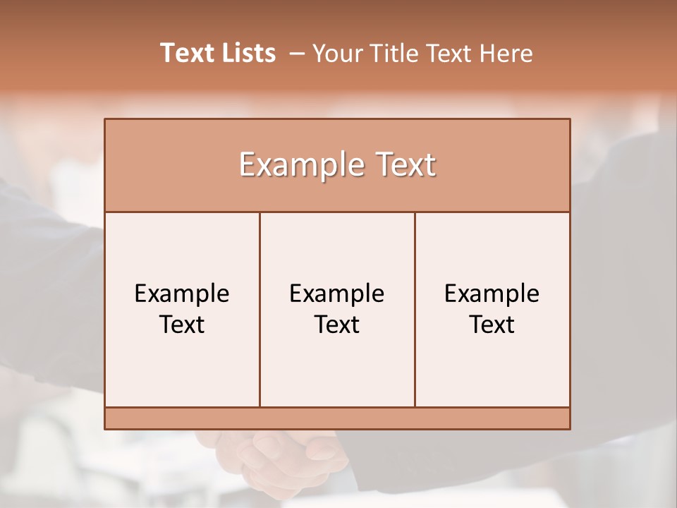 Suit Shaking Businessman PowerPoint Template